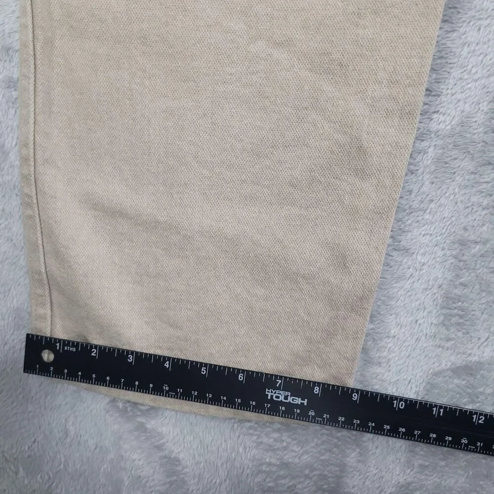 Wrangler Jeans Mens 40x30 Beige Light Wash Regular Straight Zip Fly Denim Cotton